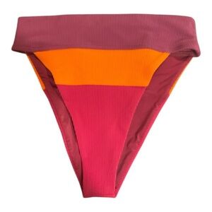 Beach Riot Pink Ribbed Bikini Bottom Size XS